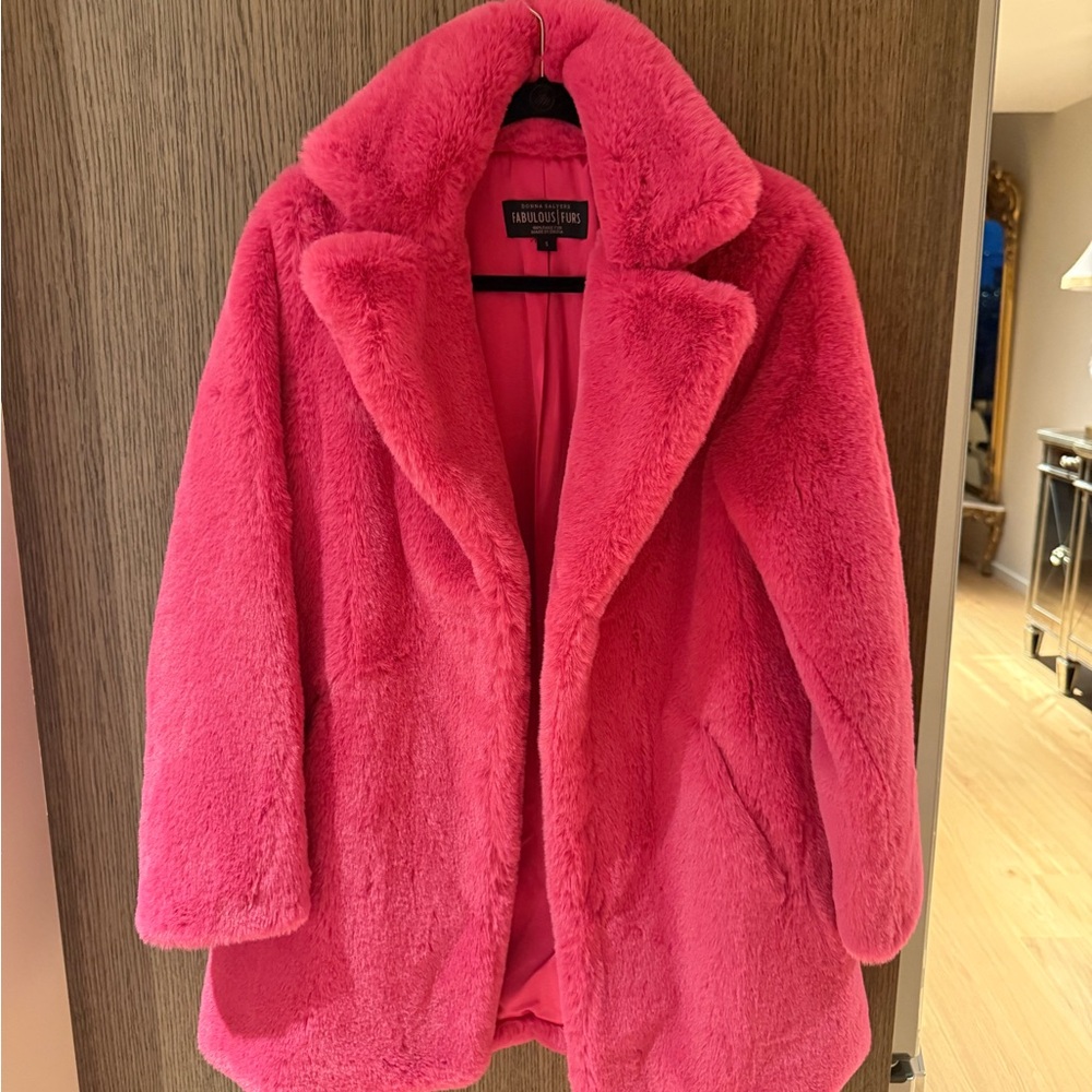 Fabulous Furs Vibrant Pink Teddy Jacket